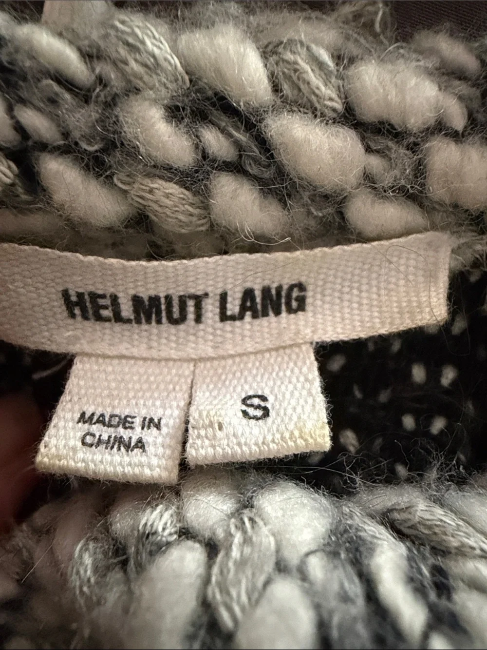Helmut Lang measurements pit